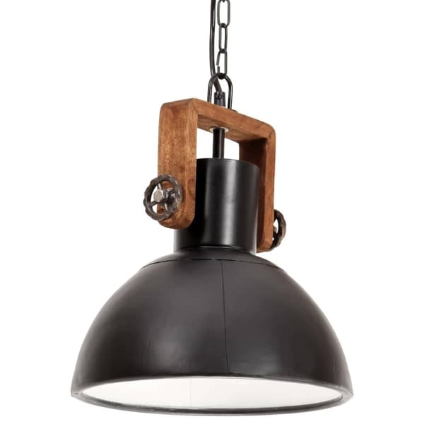 vidaXL industriel hængelampe 25 W rund 30 cm E27 mat sort
