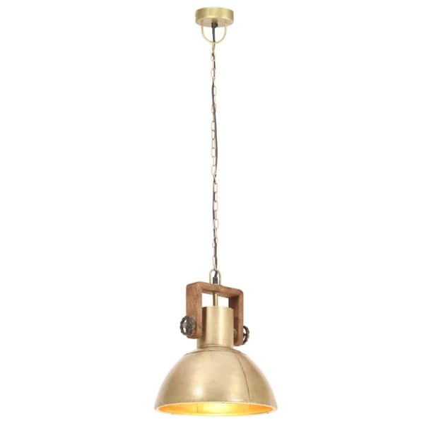 vidaXL industriel hængelampe 25 W rund 30 cm E27 messingfarvet