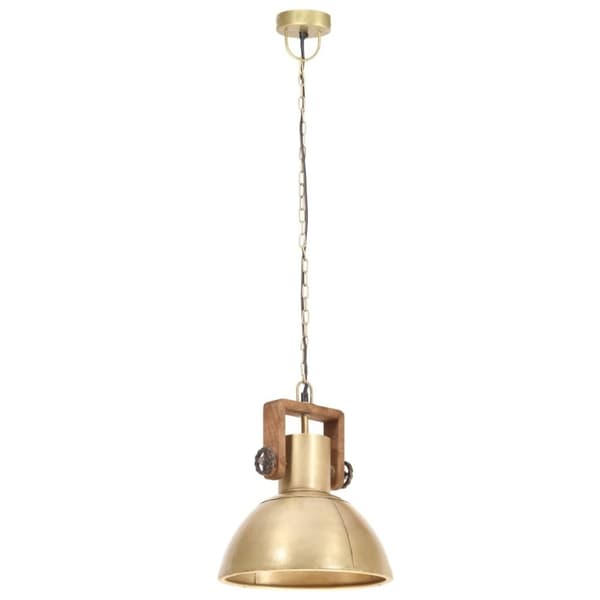 vidaXL industriel hængelampe 25 W rund 30 cm E27 messingfarvet
