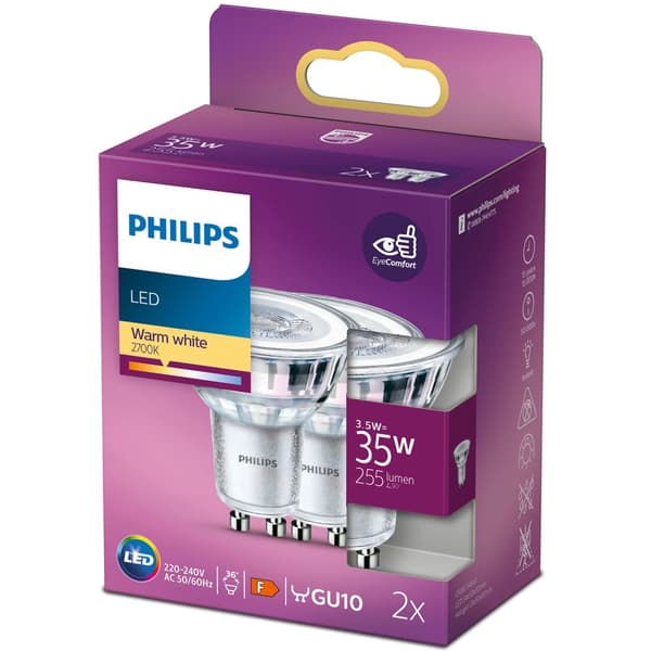 2-pak LED GU10 Spot 35W 255lm