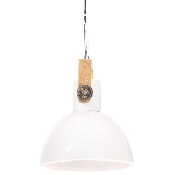 vidaXL Teollistyylinen riippuvalaisin 25 W valkoinen pyöreä 30 cm E27