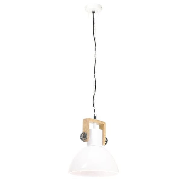 vidaXL Teollistyylinen riippuvalaisin 25 W valkoinen pyöreä 30 cm E27
