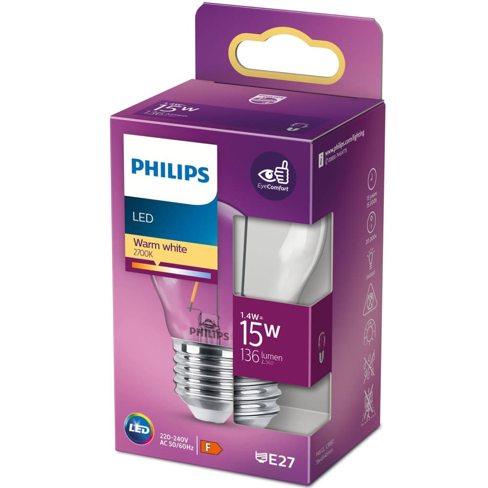 LED E27 Klot 15W Klar Dimbar 136lm