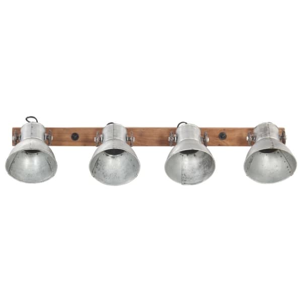vidaXL industriel væglampe 90x25 cm E27 sølvfarvet