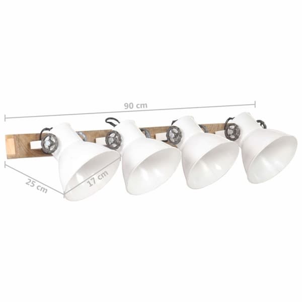 vidaXL industriel væglampe 90x25 cm E27 hvid