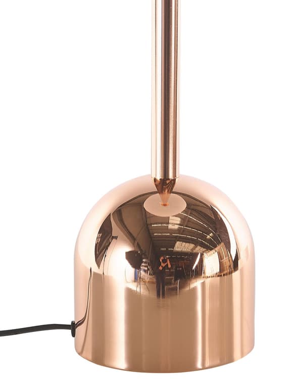 Bordlampe Kobber Metal Blank 64 x 30 cm Rund Dekorativ Skrivebordslampe Energi Efficient Stue Kontor Soveværelse Retro Moderne Lampe