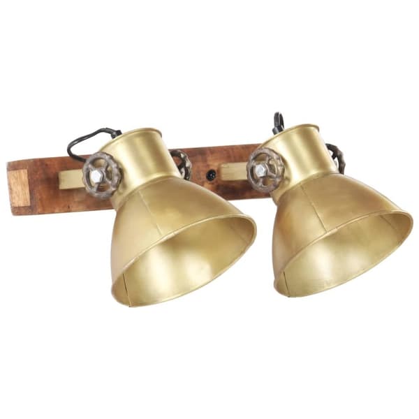 vidaXL industriel væglampe 45x25 cm E27 messingfarvet