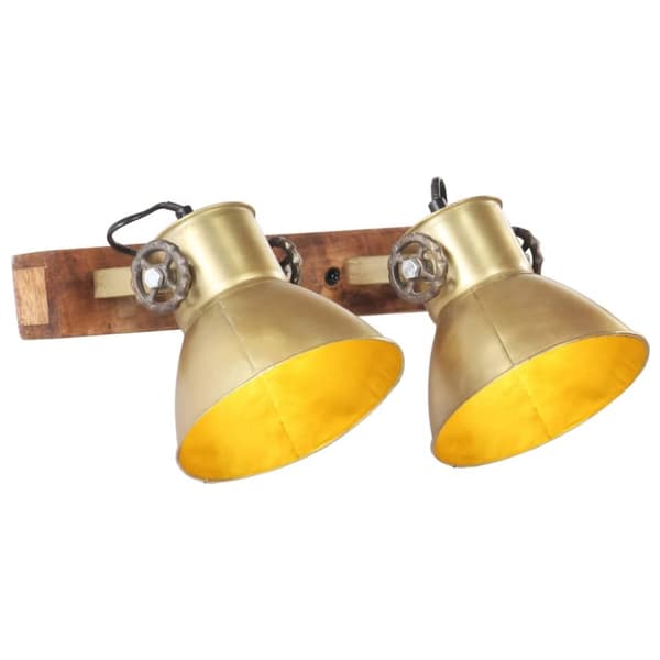 vidaXL industriel væglampe 45x25 cm E27 messingfarvet