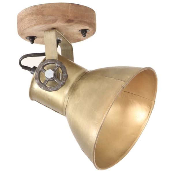 vidaXL Industriell vägglampa/taklampa 2 st mässing 20x25 cm E27