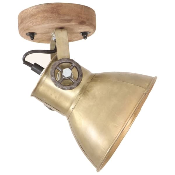 vidaXL Industriell vägglampa/taklampa 2 st mässing 20x25 cm E27