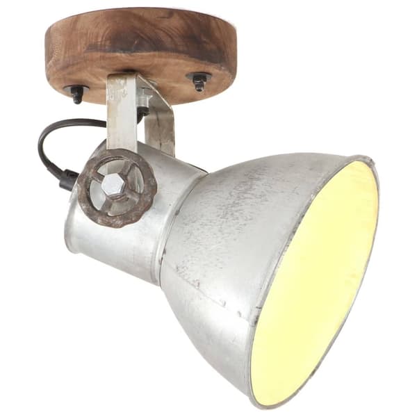 vidaXL Industrielle vegg-/taklamper 2 stk sølv 20x25 cm E27