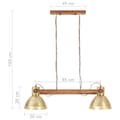 Miniatyrbilde 11 av 11: vidaXL Industriell hengelampe 25 W messing 109 cm E27