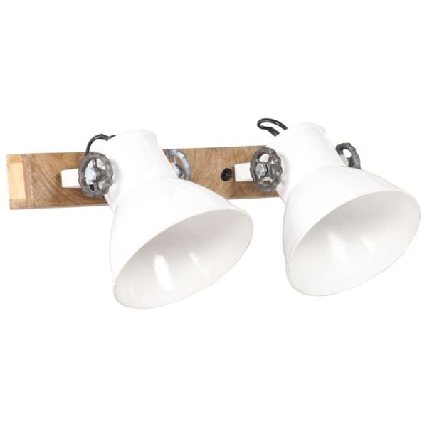 vidaXL Industriell vägglampa vit 45x25 cm E27
