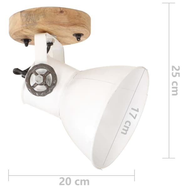 vidaXL Industrielle vegg-/taklamper 2 stk hvit 20x25 cm E27
