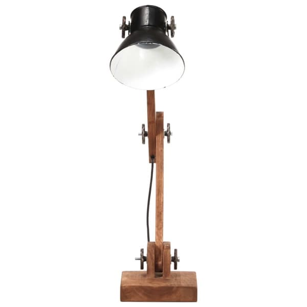 vidaXL industriel skrivebordslampe 58x18x90 cm E27 rund mat sort