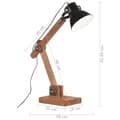 Miniatyrbillede 11 af 11: vidaXL industriel skrivebordslampe 58x18x90 cm E27 rund mat sort
