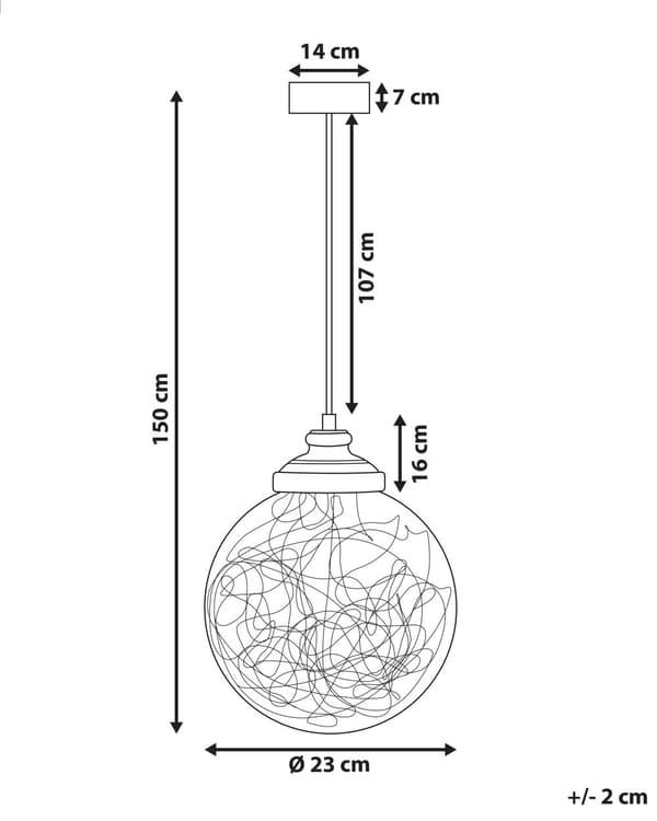 Pendel Glas Kobber Elementer Globus Form Moderne Stil