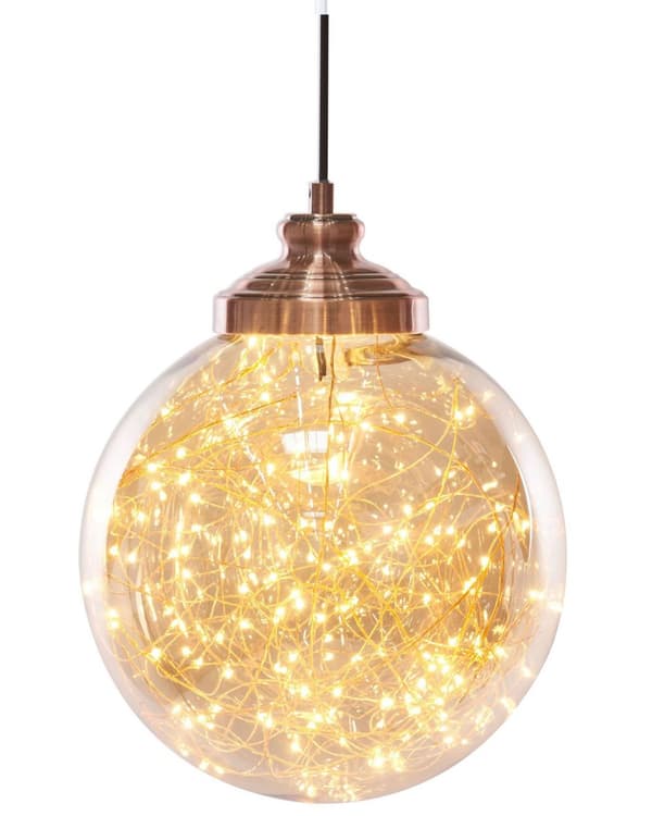 Pendel Glas Kobber Elementer Globus Form Moderne Stil