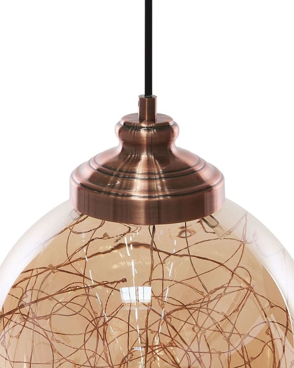 Pendel Glas Kobber Elementer Globus Form Moderne Stil