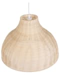 Miniatyrbillede 7 af 10: Hængelampe Rattan Beige Natur og PVC Metal 117x50 cm Klokkeformet Flet Skærm Boho Rustik Design med beroligende Lys af Høj Kvalitet