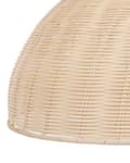 Miniatyrbillede 8 af 10: Hængelampe Rattan Beige Natur og PVC Metal 117x50 cm Klokkeformet Flet Skærm Boho Rustik Design med beroligende Lys af Høj Kvalitet