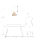 Miniatyrbillede 10 af 10: Hængelampe Rattan Beige Natur og PVC Metal 117x50 cm Klokkeformet Flet Skærm Boho Rustik Design med beroligende Lys af Høj Kvalitet