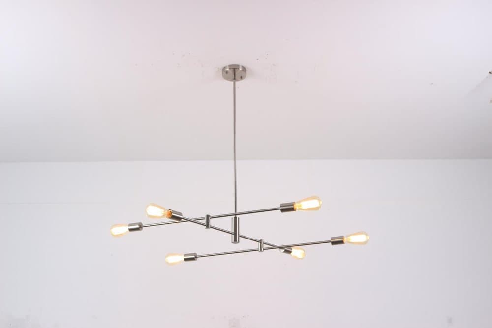 Modern designed ceiling lamp in chrome design