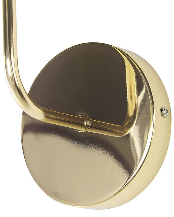 Seinävalaisin kultainen 23 x 32 x 12 cm metalli PVC pyöreä kaareva glamour moderni max 40W
