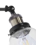 Miniatyrbillede 8 af 10: Væglamper Sort Glas Metal Skærm Justerbar Industrielt Design