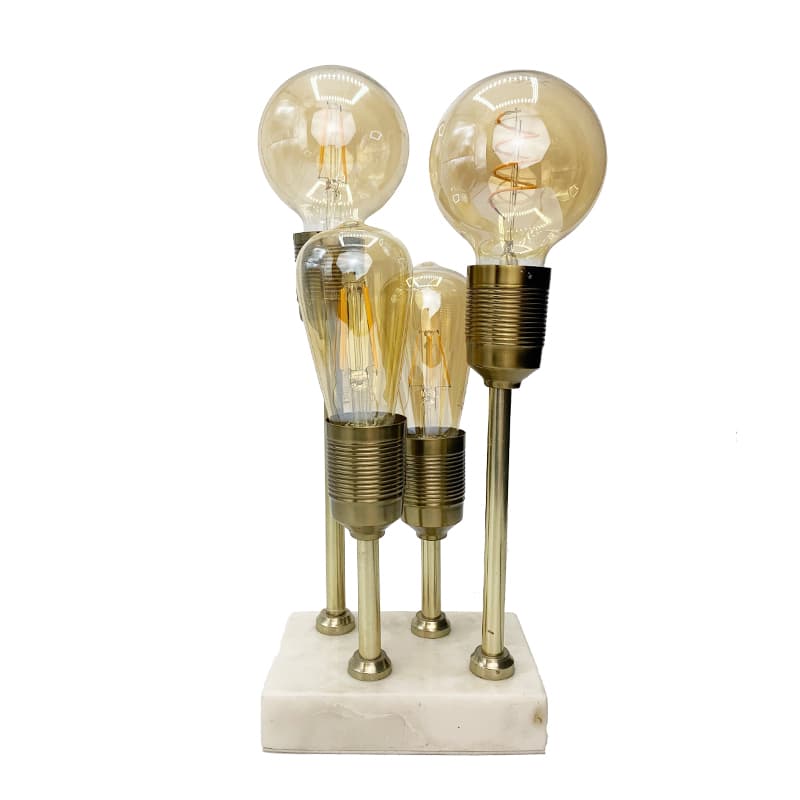Bordslampa Marmorfot - 4 st Ljushållare