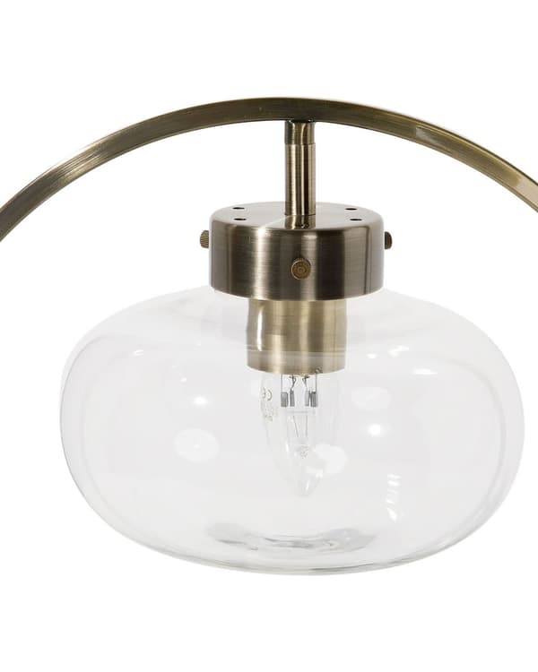 Bordlampe Sengelampe Lyst Guld Metal Rund Geometrisk Skærm