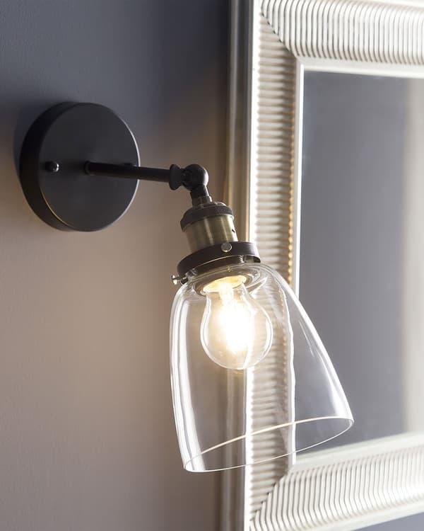 Vägglampor Genomskinliga Glas 37 cm Justerbara Minimalistisk Nyans