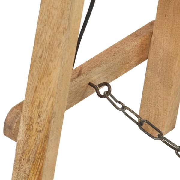 vidaXL gulvlampe E27 massivt mangotræ hvid