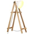 Miniatyrbillede 1 af 11: vidaXL gulvlampe E27 massivt mangotræ hvid