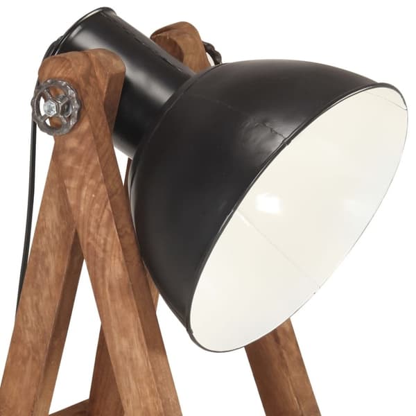 vidaXL gulvlamper 3 stk. E27 massivt mangotræ sort