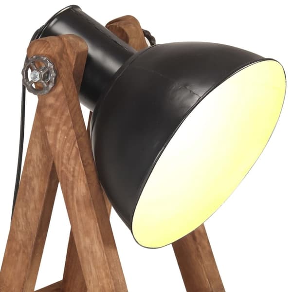vidaXL gulvlamper 3 stk. E27 massivt mangotræ sort