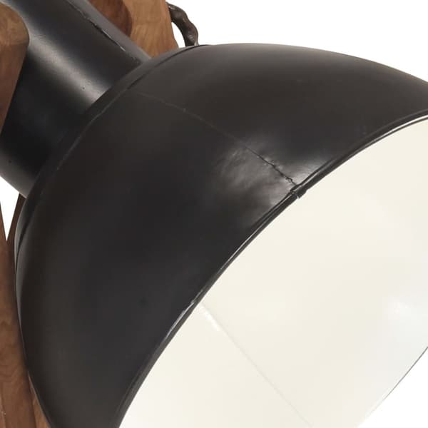 vidaXL gulvlamper 3 stk. E27 massivt mangotræ sort