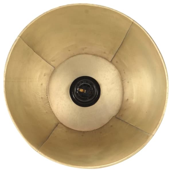 vidaXL Golvlampa mässing E27 massivt mangoträ