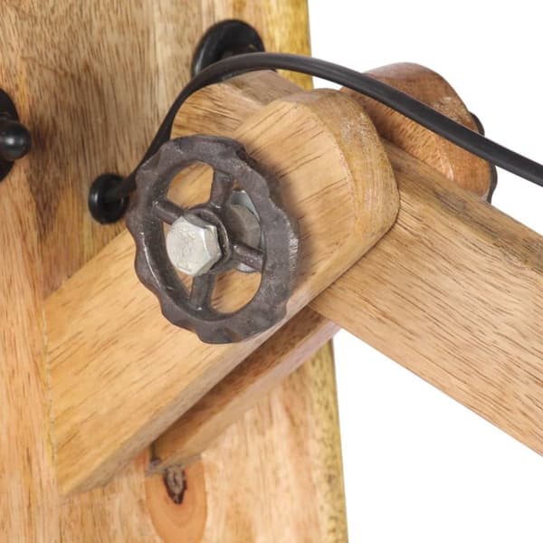vidaXL Vegglampe E27 sølv heltre mango og jern