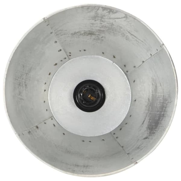 vidaXL Golvlampa silver massivt mangoträ E27