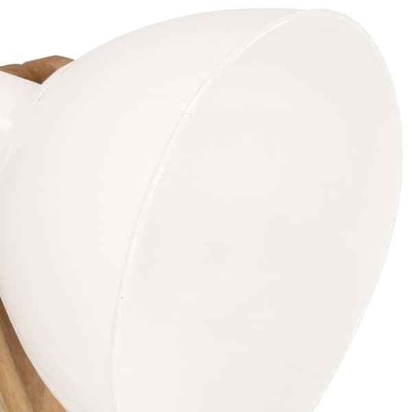 vidaXL Golvlampor 3 st vit E27 massivt mangoträ