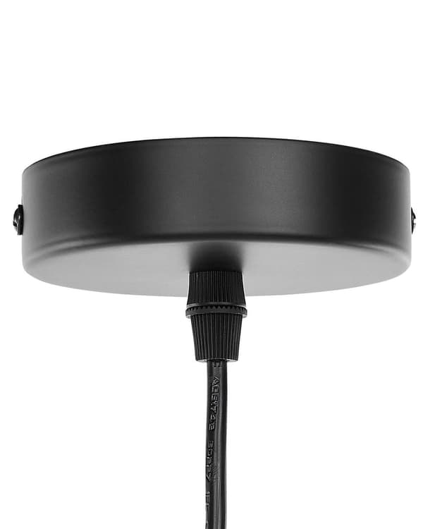 Hængelampe Lyst Bambustræ Sort PVC Metal 128 x 62 cm Oval Flad Stråhat Skærm Dekoration Design Beroligende Lys Høj Kvalitet