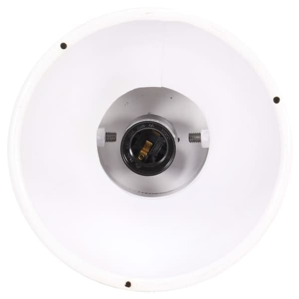 vidaXL Taklampa industriell vit E27 mangoträ
