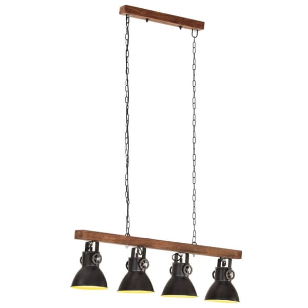 vidaXL Industriell taklampe svart E27 mangotre
