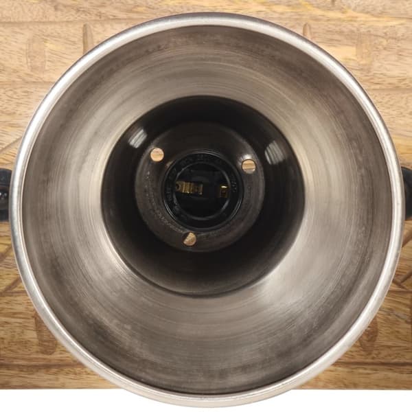vidaXL Vägglampa industriell silver 70x23 cm E27 mangoträ