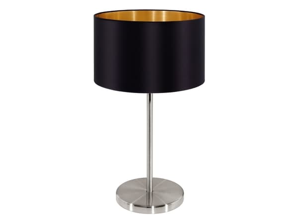 EGLO Maserlo, Sort, Gull, Nickel, Stoff, Stål, Soverom, Stue, IP20, II, ENEC Sort, Gull, Nickel