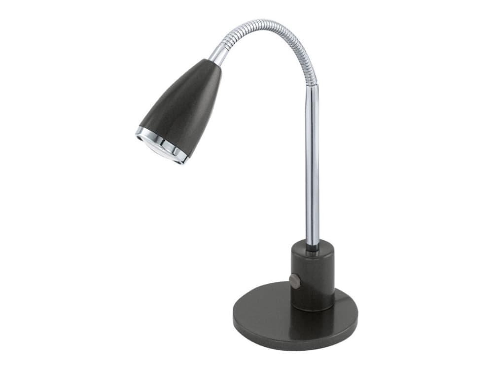Eglo FOX - Skrivbordslampa - LED-glödlampa - GU10 - 3 W - klass A+ - varmt vitt ljus - 3000 K - krom, antracit