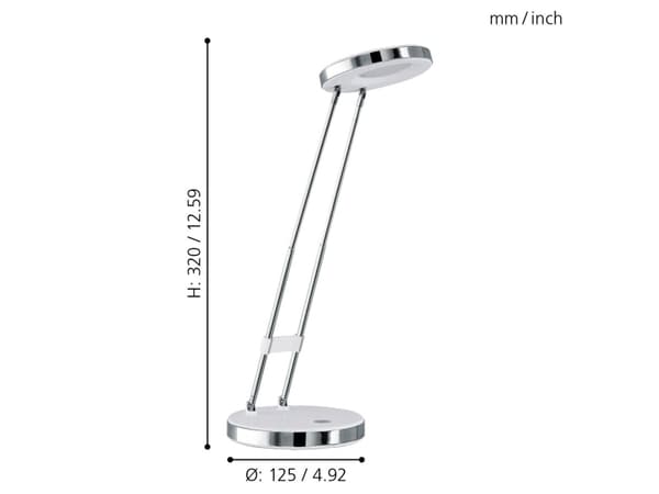 EGLO GEXO BORD 3W 220LM KROM/HVIT