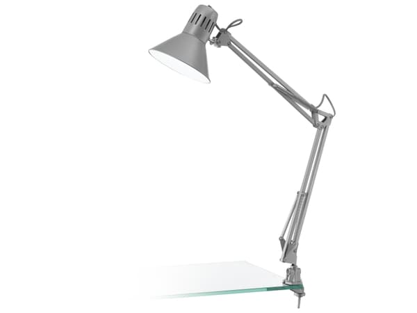 Eglo FIRMO - Skrivebordslampe - 1 sokkel - klemmemonterbar - E27 - sølv