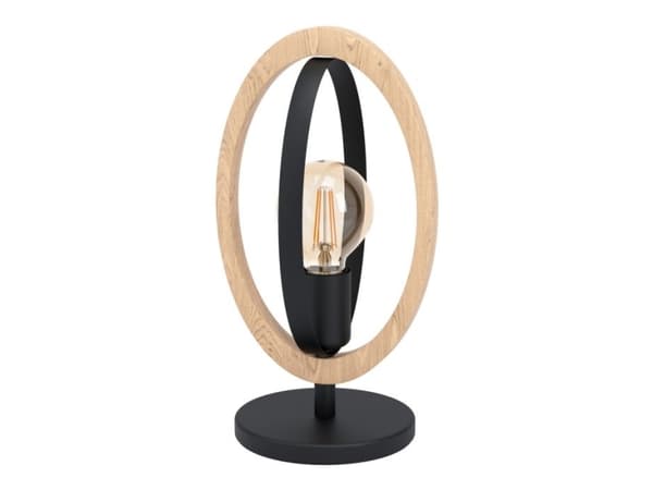 Eglo Basildon - Skrivebordslampe - 1 sokkel - E27 - svart, brun